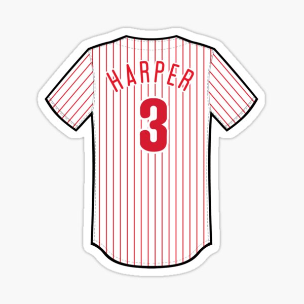 Bryce Harper #3 Philadelphia Phillies Signature Jersey  Sticker