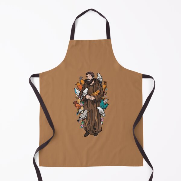 Item preview, St Francis of Assisi surrounded by birds designed and sold by stickercircle.