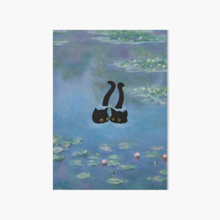 Item preview, Two Cat Print Monet Waterlily  designed and sold by outdoorway.