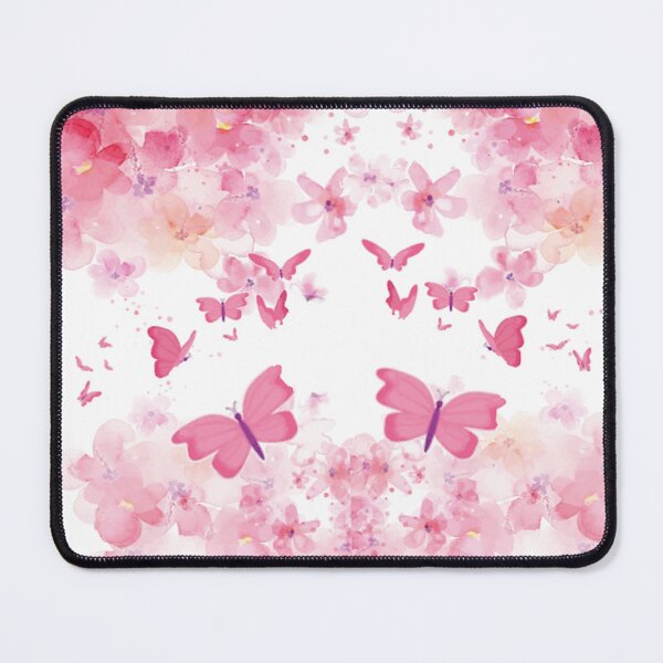 Item preview, Pink Flowers and Butterflies designed and sold by DeBurghDesigns.