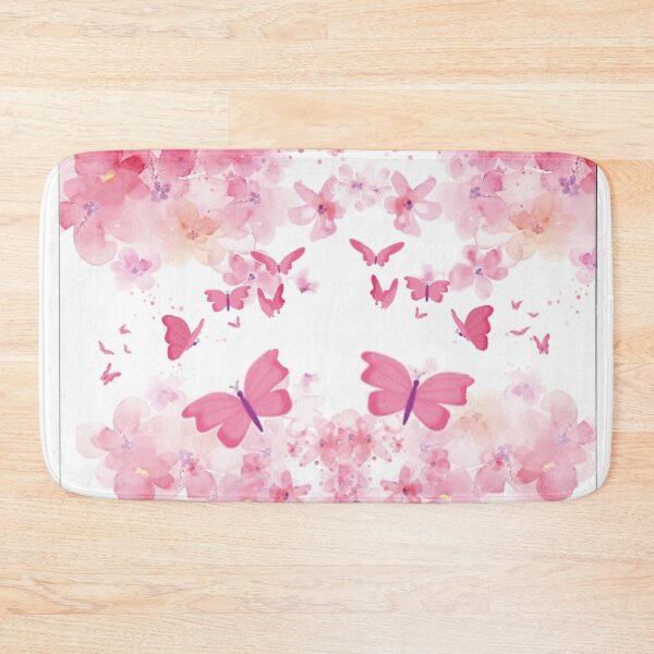 Item preview, Pink Flowers and Butterflies designed and sold by DeBurghDesigns.