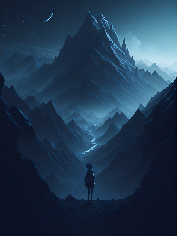 Anime style mountains