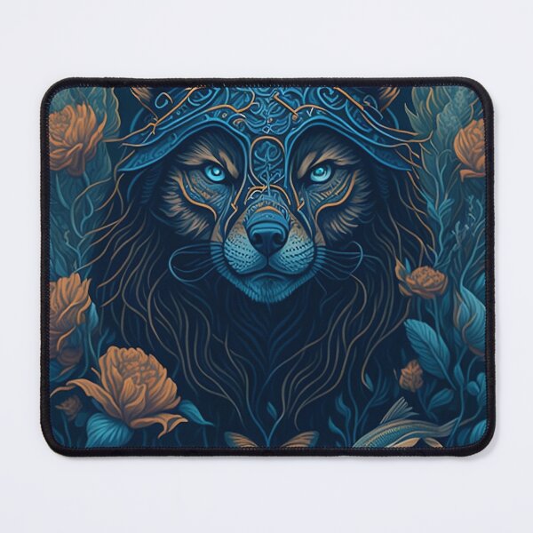 Artikelvorschau, süßer bunter Wolf mit Blumendesign entworfen und verkauft von Jafues-Design.