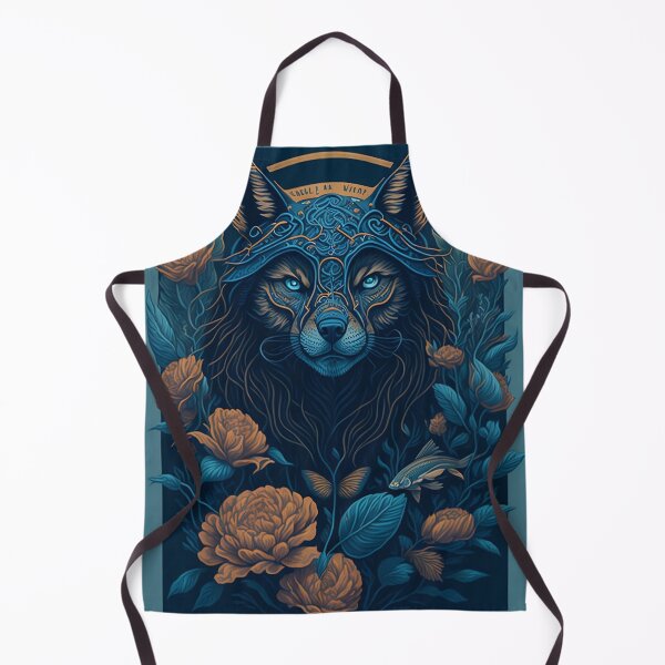 Artikelvorschau, süßer bunter Wolf mit Blumendesign entworfen und verkauft von Jafues-Design.