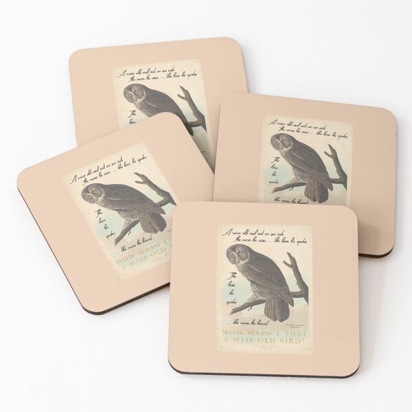 Item preview, Wise Old Owl Quote Vintage Print designed and sold by LindaCooke.