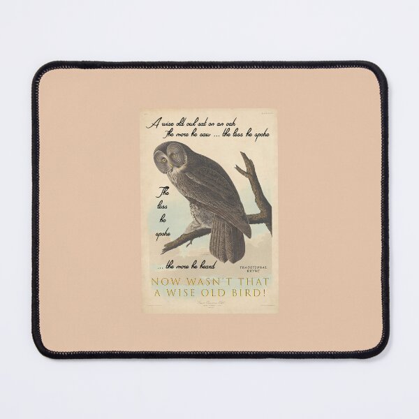 Item preview, Wise Old Owl Quote Vintage Print designed and sold by LindaCooke.