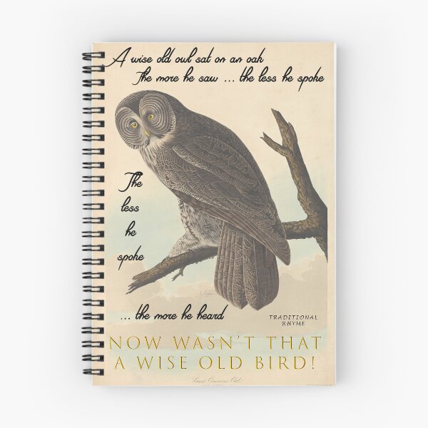 Item preview, Wise Old Owl Quote Vintage Print designed and sold by LindaCooke.