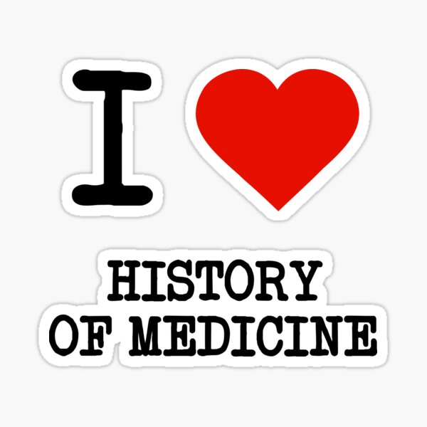 Vista previa del artículo con la obra «Amo la historia de la medicina», diseñado y vendido por staker.