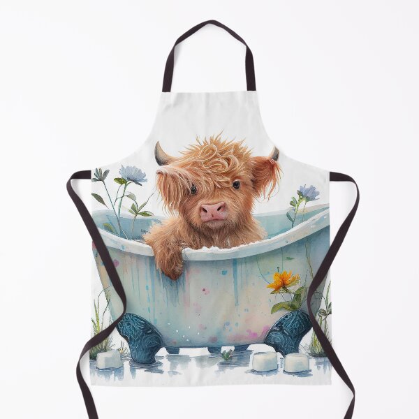 Item preview, Bathing a Highland Cow designed and sold by Mike Kiev art.