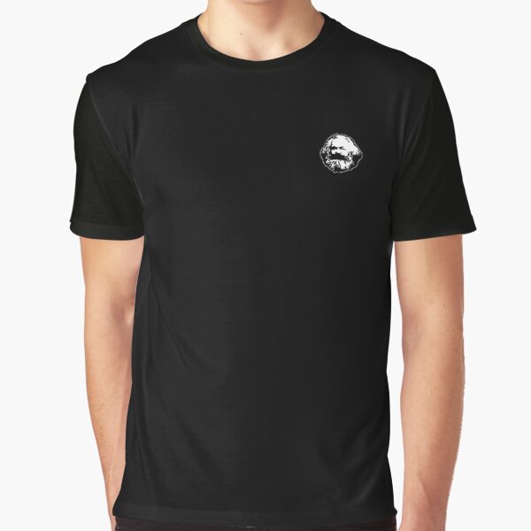 Vista previa del artículo con la obra «Marx Pocket (trazo blanco)», diseñado y vendido por Film-T-Shirts.