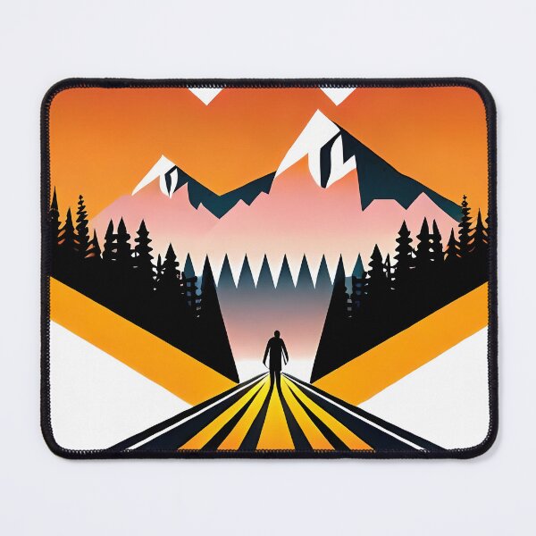 Item preview, An Epic Journey - A Stunning Illustration of a Man in the Middle of the Road designed and sold by GalihDA.