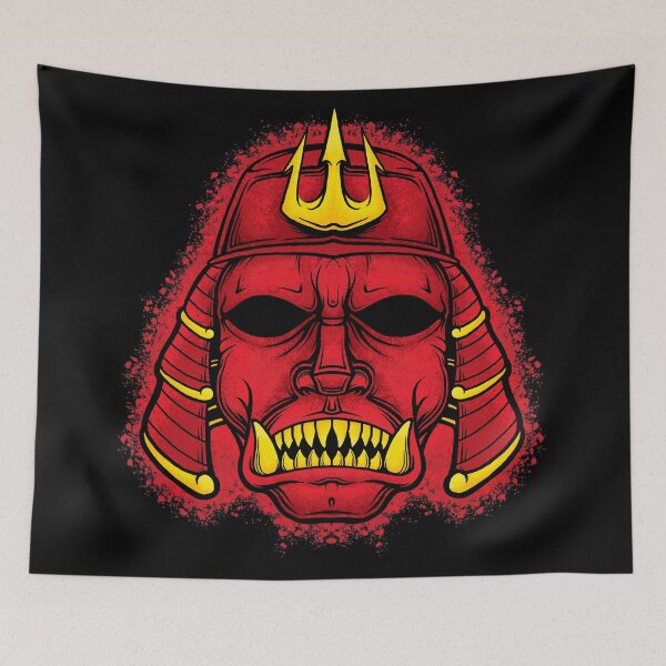 Item preview, Grimacing Samurai Mask designed and sold by JCoulterArtist.