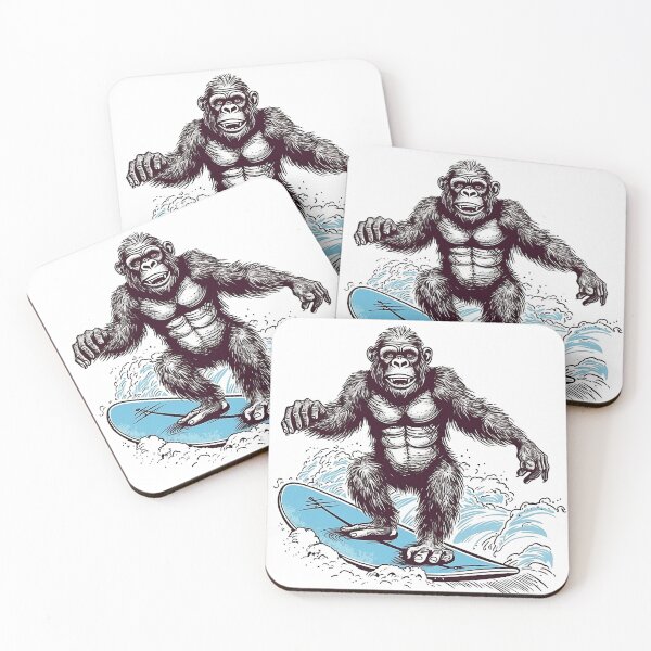 Artikelvorschau, Gorilla on Surfboard entworfen und verkauft von TilesHQ.