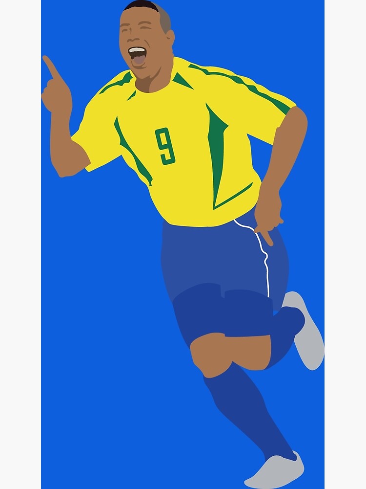 Brazil 2002 Classic Home Retro with Ronaldo 9 print – The Football