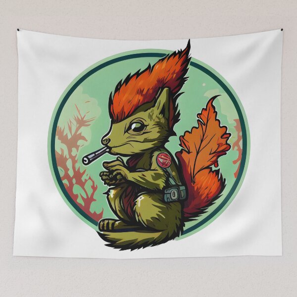 Item preview,  cute high Squirrel smoking weed designed and sold by futuresimo04.