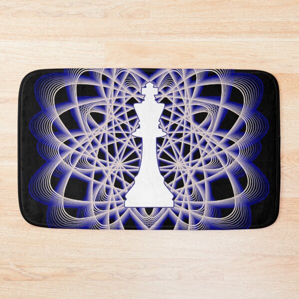 Item preview, White Chess King Piece in Atomic Swaps Abstract Spiral Lines designed and sold by Shapes-Mania.