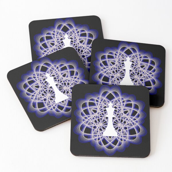 Item preview, White Chess King Piece in Atomic Swaps Abstract Spiral Lines designed and sold by Shapes-Mania.