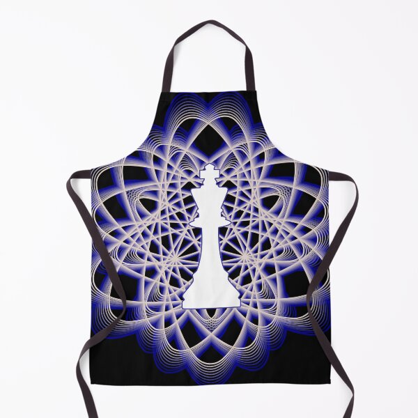 Item preview, White Chess King Piece in Atomic Swaps Abstract Spiral Lines designed and sold by Shapes-Mania.