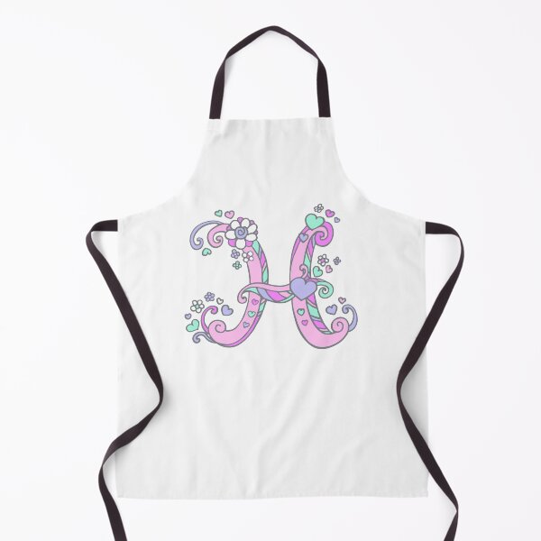 Item preview, H decorative purple pink letter monogram designed and sold by Sarah Trett.