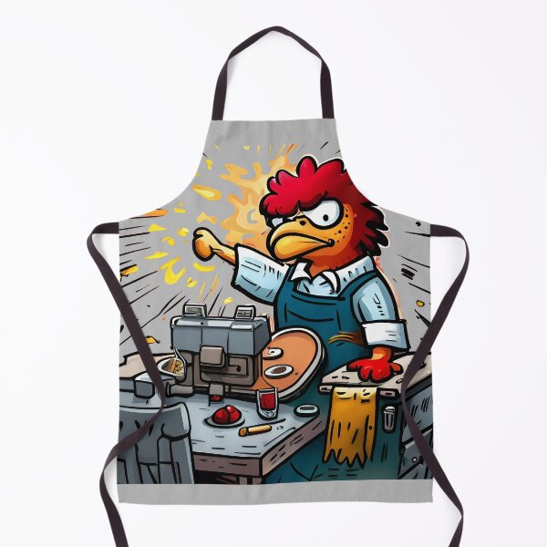 Artikelvorschau, cartoon rooster making experimental equipment entworfen und verkauft von LooperSDart.