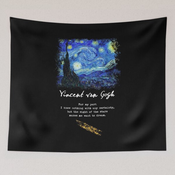 Item preview, Vincent Van Gogh "Starry Night", Poem / Quote, Signature. designed and sold by STYLESYNDIKAT.