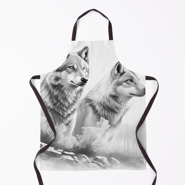 Item preview, Two Wolves pencil drawing designed and sold by Pencil-Art.