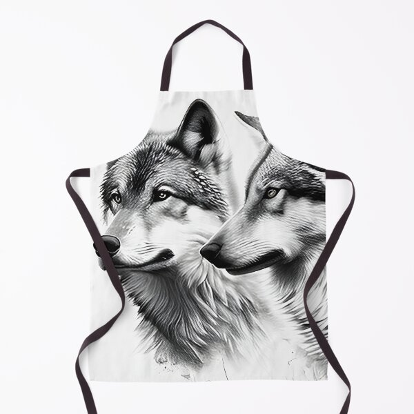 Item preview, Two Wolves pencil drawing designed and sold by Pencil-Art.