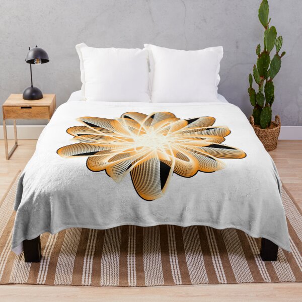 Item preview, Abstract Flower in Orange  and Black on White designed and sold by Shapes-Mania.