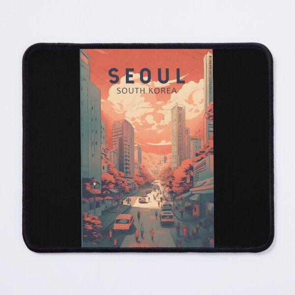 Item preview, Seoul South Korea Illustration Travel Retro Vintage designed and sold by KrisSidDesigns.