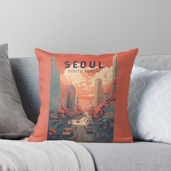 Item preview, Seúl Corea Del Sur Ilustración Viajes Retro Vintage designed and sold by KrisSidDesigns.