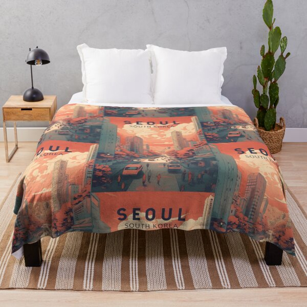 Item preview, Seoul South Korea Illustration Travel Retro Vintage designed and sold by KrisSidDesigns.