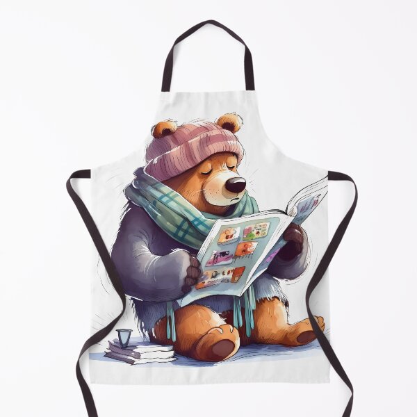 Item preview, Bear hibernating and enjoying a magazine designed and sold by SingularityGeek.