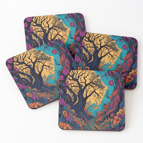 Item preview, Psychedelic Trippy Forest designed and sold by shadowartsss.