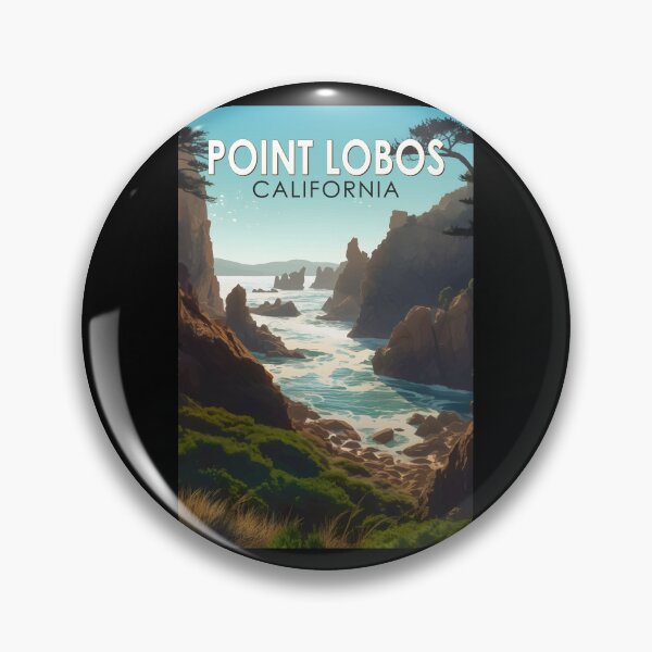 Item preview, Point Lobos California Travel Art Vintage designed and sold by KrisSidDesigns.