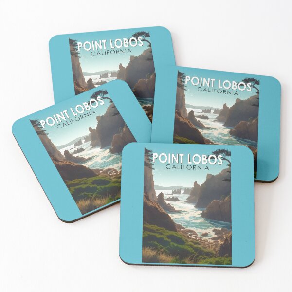 Item preview, Point Lobos California Travel Art Vintage designed and sold by KrisSidDesigns.