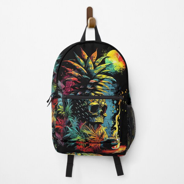 Item preview, Trippy Tiki Pineapple Skull under the Moonlight designed and sold by MindWave THC.