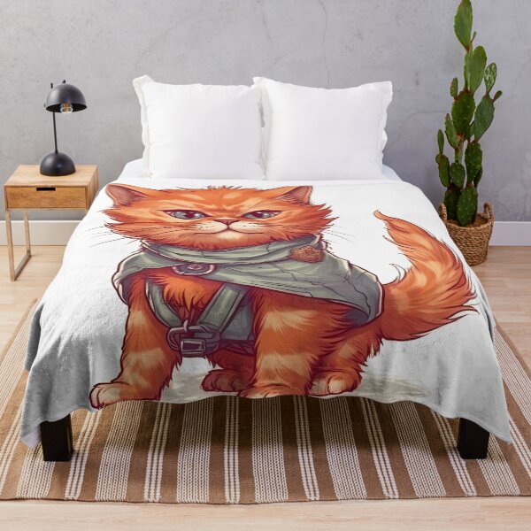 Item preview, Elegant adult orange cat with green eyes, wearing green attire designed and sold by SingularityGeek.