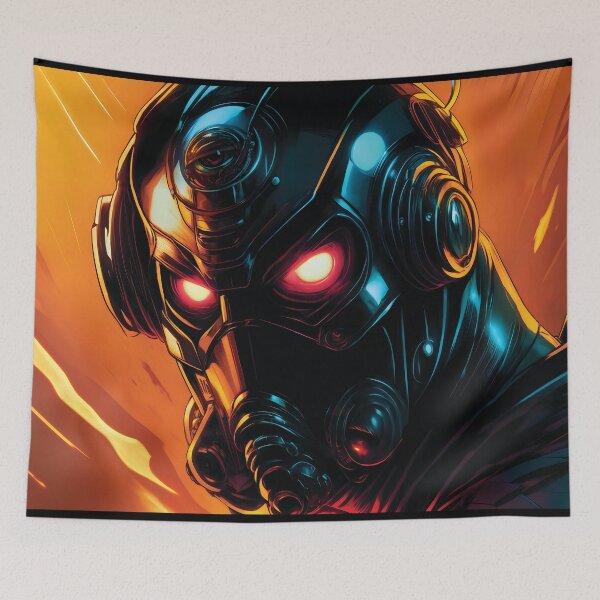 Item preview, Glowing Red-Eyed Comic Book Villain designed and sold by ByteyCreatives.