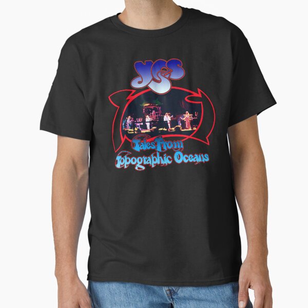 Vista previa del artículo con la obra «Camiseta Topográfica Océanos», diseñado y vendido por Retro Prog TShirt.