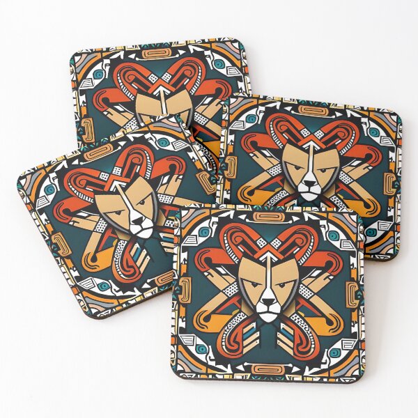 Item preview, An art deco painting of lion's face designed and sold by Hillol Bora.