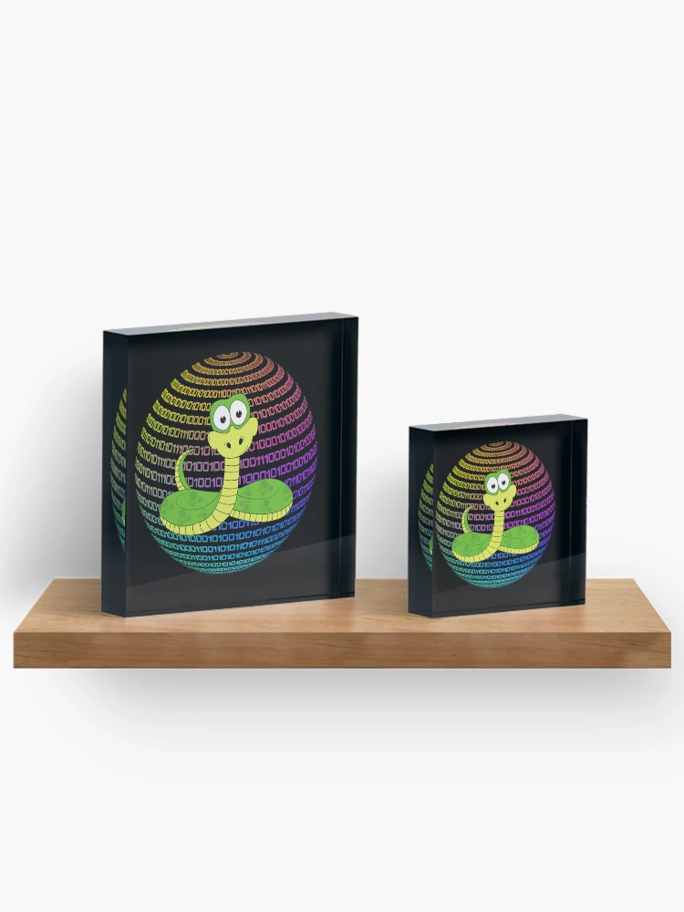 Thumbnail 3 of 5, Acrylic Block, Python and binary code designed and sold by ramazis.