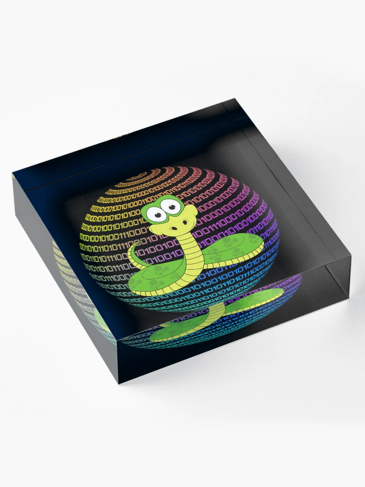 Thumbnail 4 of 5, Acrylic Block, Python and binary code designed and sold by ramazis.