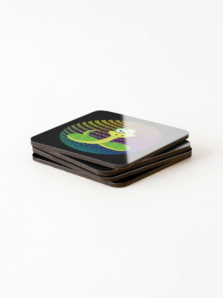 Thumbnail 4 of 5, Coasters (Set of 4), Python and binary code designed and sold by ramazis.