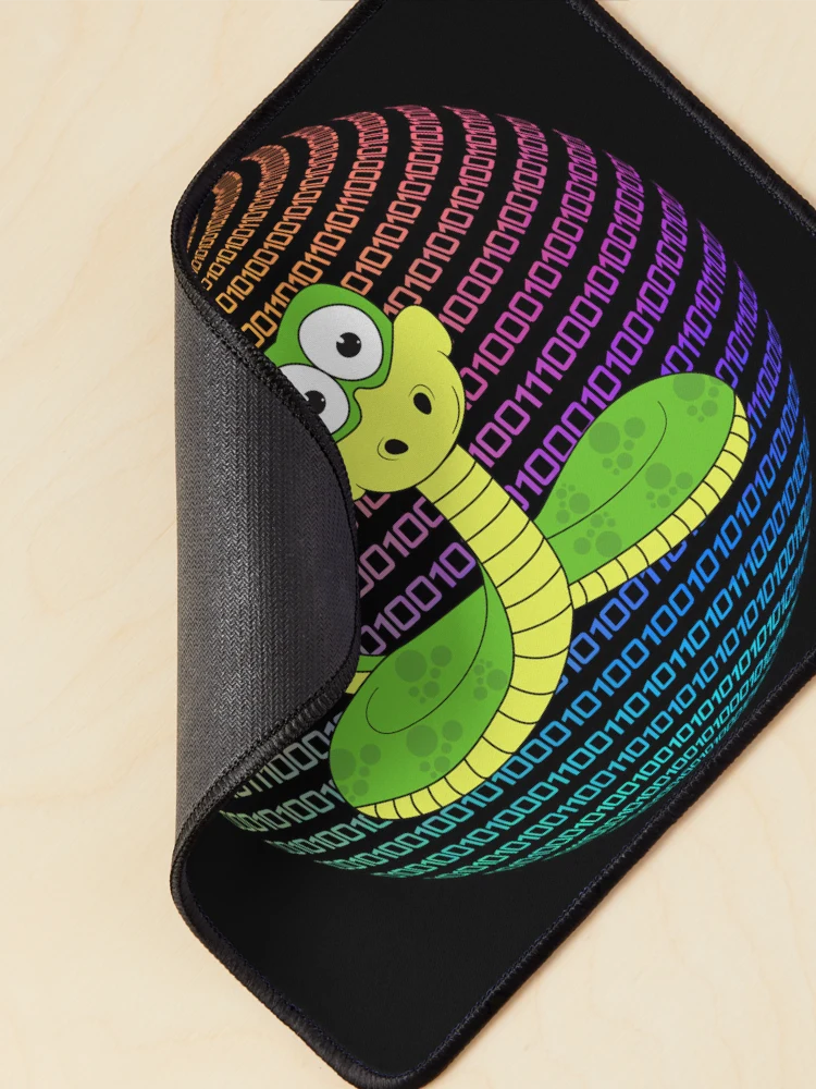 Thumbnail 2 of 5, Mouse Pad, Python and binary code designed and sold by ramazis.