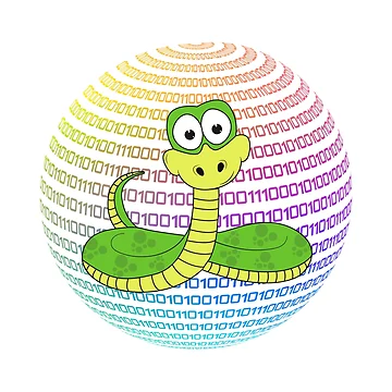 Artwork thumbnail, Python and binary code by ramazis