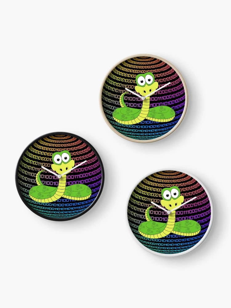 Thumbnail 3 of 4, Clock, Python and binary code designed and sold by ramazis.