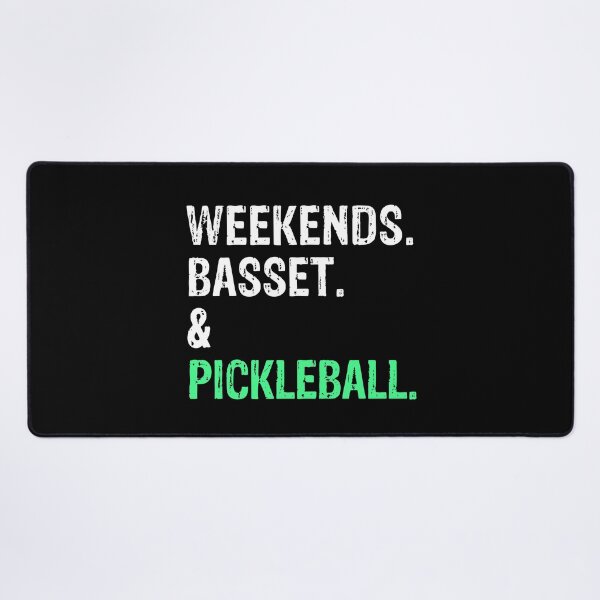 Item preview, Weekends Basset Hound and Pickleball Funny Dog Gift  designed and sold by Guarddogdrive.