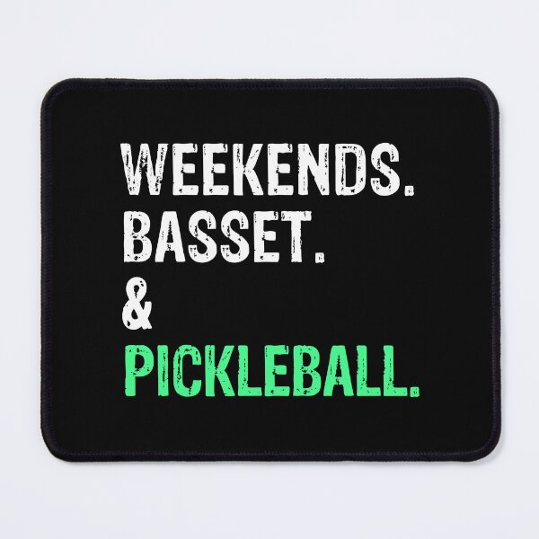 Item preview, Weekends Basset Hound and Pickleball Funny Dog Gift  designed and sold by Guarddogdrive.