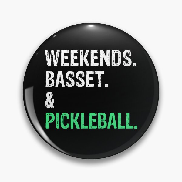 Item preview, Weekends Basset Hound and Pickleball Funny Dog Gift  designed and sold by Guarddogdrive.