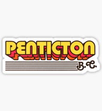 Penticton, BC | Retro Stripes Sticker